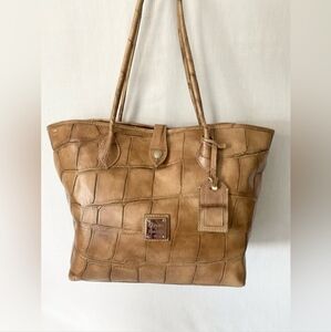 Dooney & Bourke Tan Croc-Embossed Tote